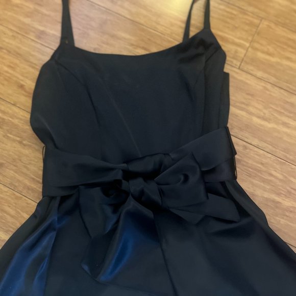 Classic Cocktail Dress, Black Satin, Size 8, Robin Jordan - Picture 2 of 6